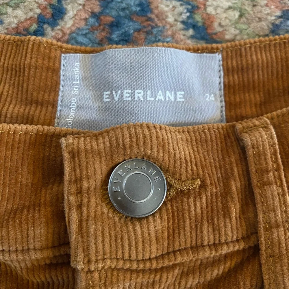 Everlane Baby Cord Cheeky Crop Brown Corduroy - waist size 24 - Picture 4 of 10